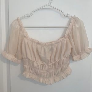 Womens Crop Top - Baby Pink